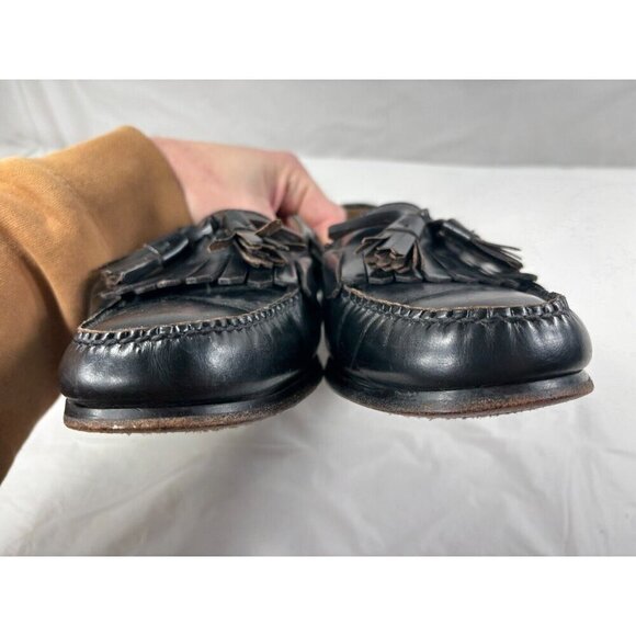 Cole Haan Men's Pinch Tassel Loafer Size 11.5 D Slip On Dress Shoe Black Leather - Picture 5 of 12